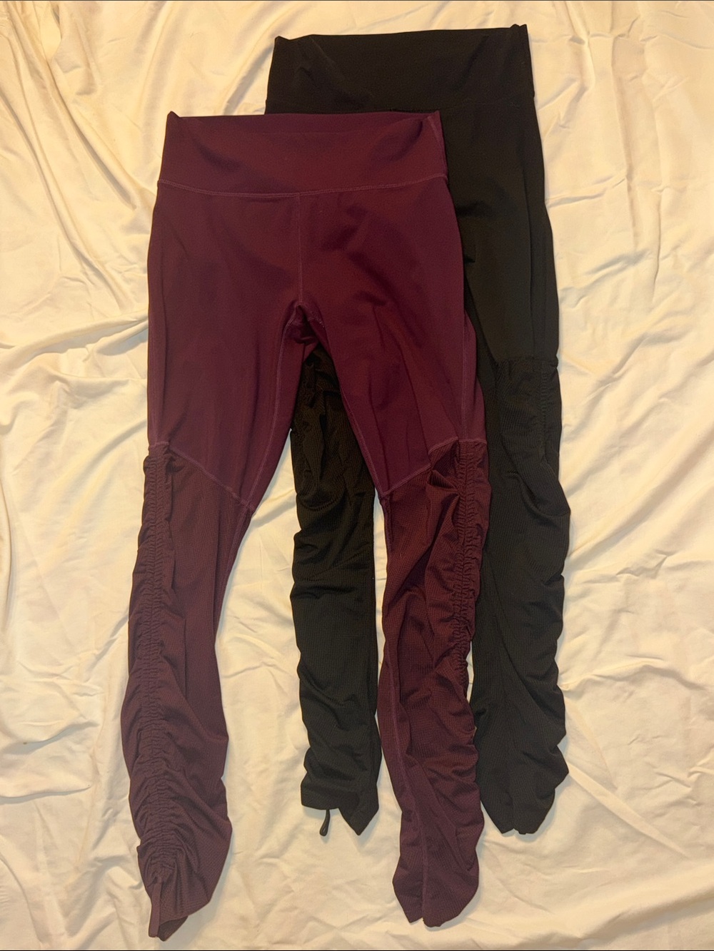 Fabletics legging bundle - Burgundy and Black
